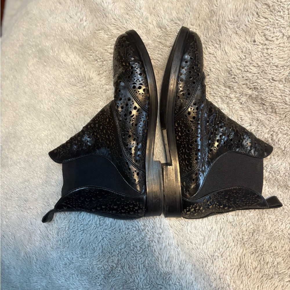 Alaia Paris Black Perforated Ankle Boots - Picture 9 of 13